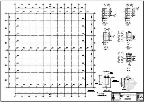 钢结构结构设计总说明资料下载-某63m双跨钢结构厂房结构设计图