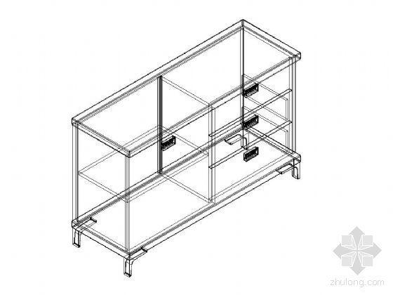 CAD图块文件资料下载-通用文件柜三维图块集
