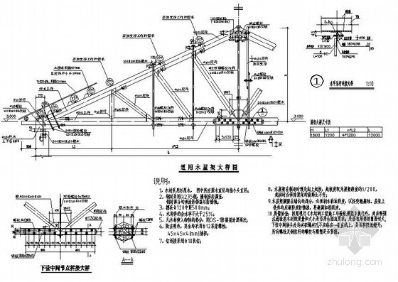 木结构木屋架资料下载-某木屋架节点详图