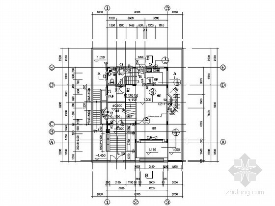 某豪苑三层欧式别墅建筑施工图- 