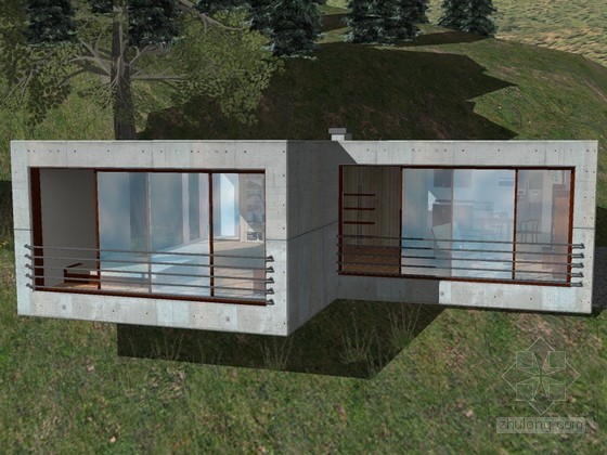 大师作品建筑CAD资料下载-大师作品度假住宅建筑SketchUp模型