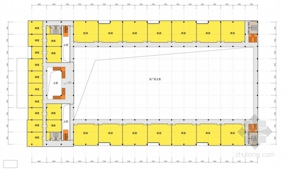 [江苏]方形天窗屋面办公楼规划建筑设计方案文本（含CAD）-方形天窗屋面办公楼规划建筑平面图