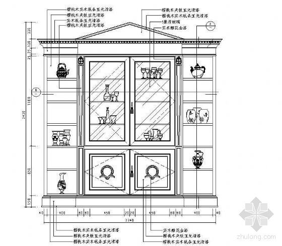 12层住宅建筑图纸立面图资料下载-餐厅立面图图块12