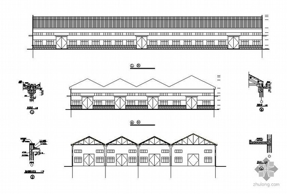 两层木屋平面图资料下载-某木屋架结构厂房图