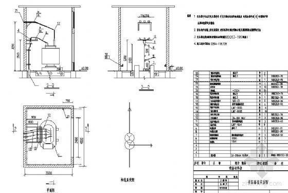 变压器安装费用预算资料下载-变压器室安装图