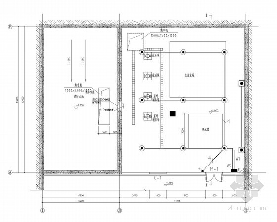 水泵房系统图dwg资料下载-[辽宁]度假区水泵房电气施工图（最新）