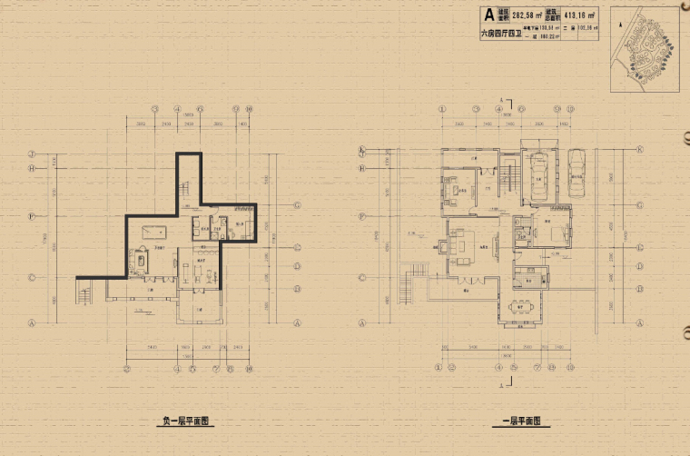 [广东]大型纯欧式古典别墅区规划设计方案文本（含会所）-大型纯欧式古典别墅区平面图