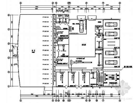 海南空调图纸资料下载-湖南某汽车4S店空调图纸