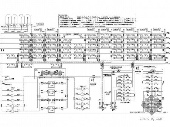 [山东]高层商业综合楼空调通风及防排烟系统设计施工图（大院作品 含制冷机房设计）-商业空调水系统原理图