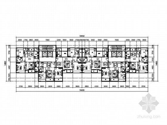 soho公寓楼户型平面图 