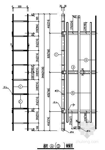 混凝土直梯资料下载-钢烟囱爬梯节点构造详图