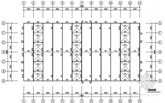 带吊车钢结构图纸资料下载-[厦门]带吊车钢结构车间结构施工图