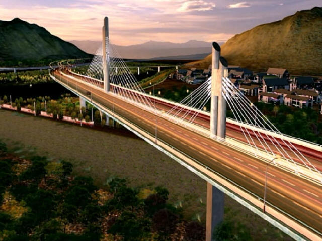 斜拉桥三维图资料下载-[北京]跨铁路三向预应力转体施工斜拉桥三维动画演示（11分钟）
