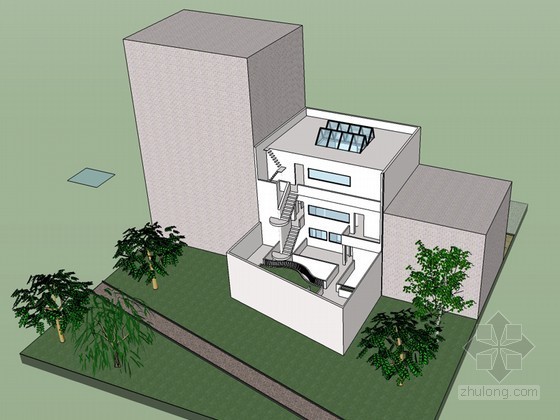 普拉内克斯住宅SketchUp模型下载-普拉内克斯住宅 
