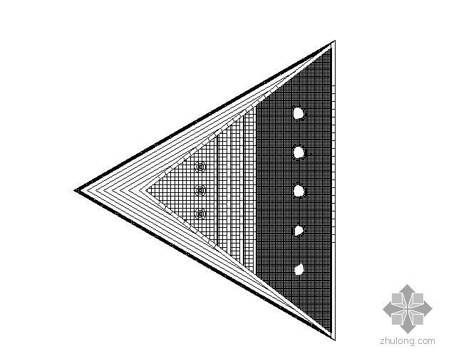 24米三角形钢结构厂房资料下载-三角形跌水池施工图