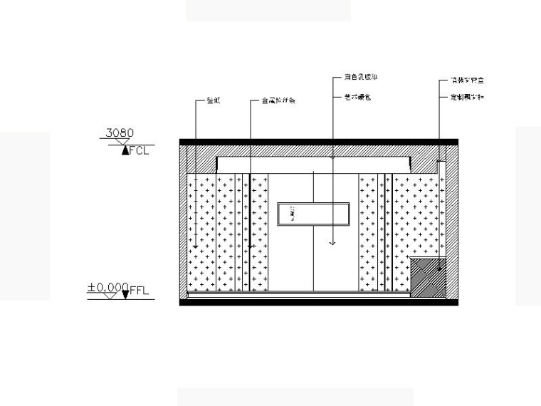 [江苏]现代简约舒适优雅样板房室内设计施工图（含实景图）-[江苏]现代简约舒适优雅样板房室内设计立面图