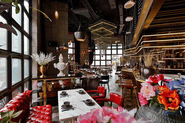 新冶组设计项目|深圳罗湖商圈里的轻奢餐吧风向标-西餐酒吧设计