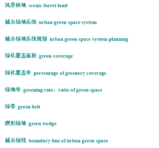 风景园林专业外语重要词汇汇总_3