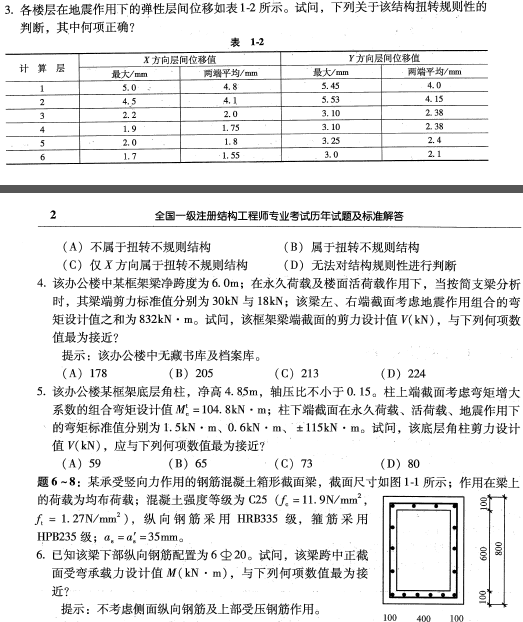 09年-16年一注结构专业考试真题空白版_2