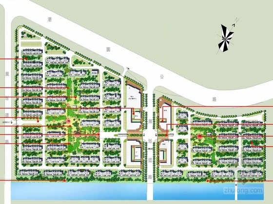 乡村小品绿地施工图资料下载-[上海]生态乡村型居住区规划设计方案