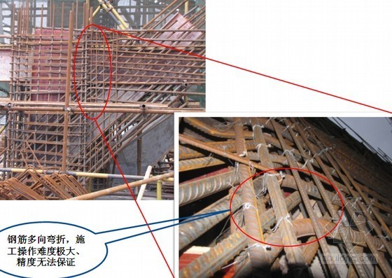 [QC成果]立面多向杆件相交清水型钢混凝土节点钢筋施工技术汇报-钢筋施工难度极大 