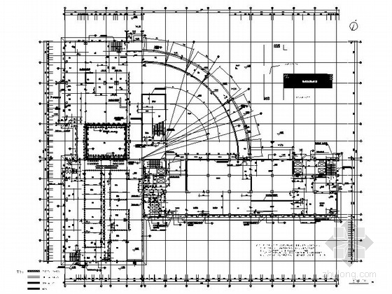 [安徽]高层市级框架结构医疗综合楼建筑施工图（知名设计院）-高层市级框架结构医疗综合楼建筑首层平面图 