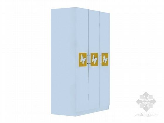 衣柜3d设计图资料下载-儿童衣柜3D模型下载