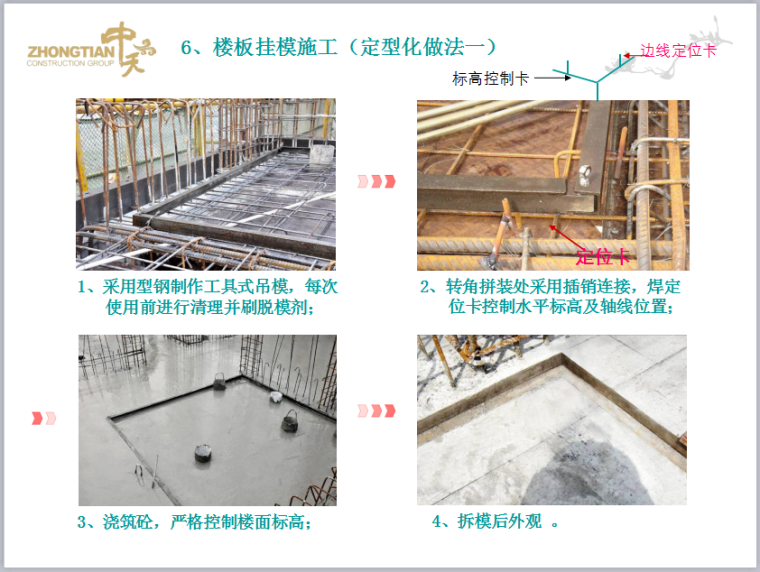 木模板施工关键工序作业指导书(2013版，图文详细)-楼板挂模施工（定型化做法一）