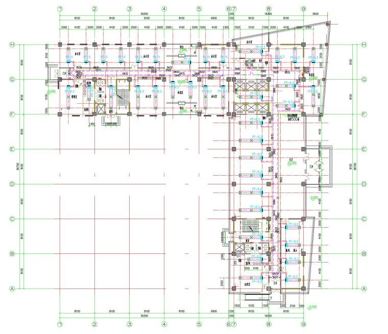 暖通管路系统图资料下载-创业总部基地工程B3-01暖通设计图