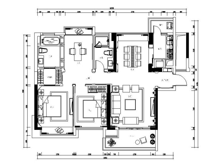 深圳熙园样板房资料下载-[深圳]一套详细完整的样板房设计施工图（含实景图）