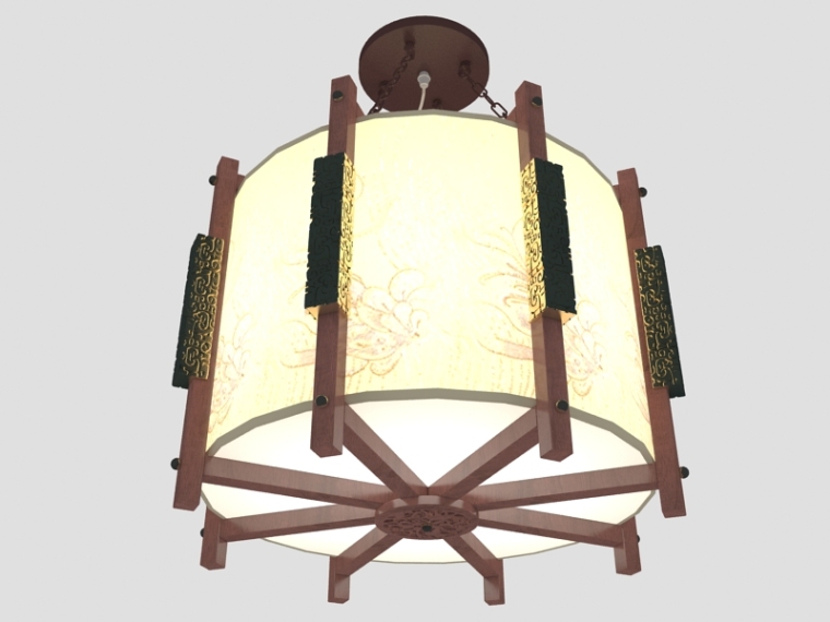 布幔吊顶3d模型资料下载-餐厅吊顶3D模型下载
