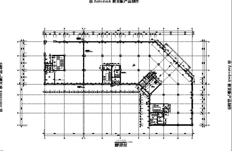 [宁夏]高层现代风格商业综合体建筑施工图（含效果图及计算书）-高层现代风格商业综合体建筑平面图