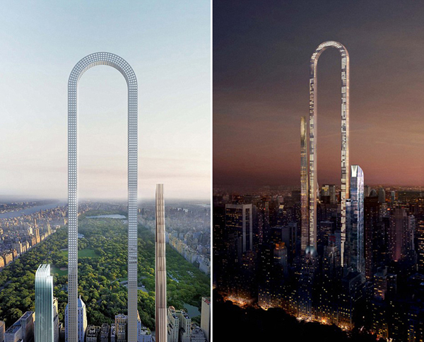 U型玻璃设计资料下载-美国欲建U型摩天大楼，将成世界最长建筑