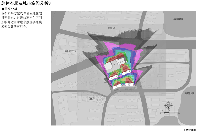 [山东]双地块现代超高层商住办城市综合体方案文本（JPG）-日照分析