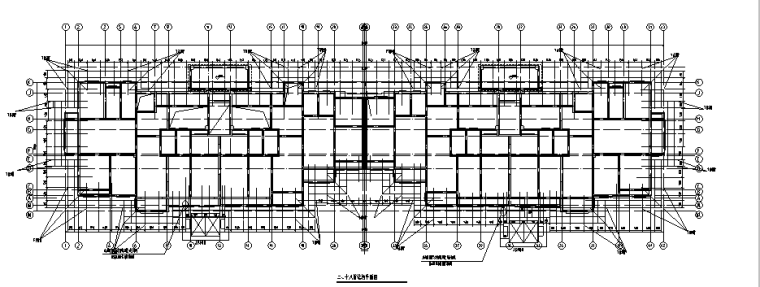 [徐州]剪力墙结构商业住宅脚手架施工方案（58页）-02 12号楼结构平面图