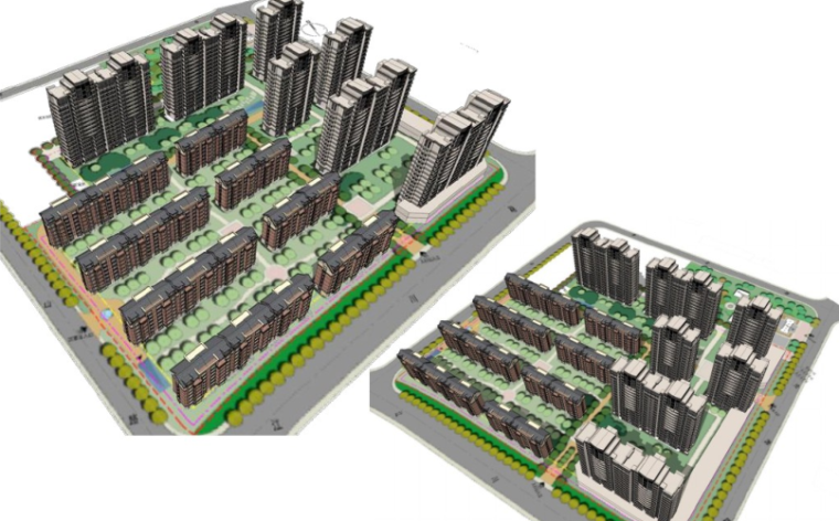 [上海]闵行区江川社区地块项目概念设计方案文本-模型鸟瞰图