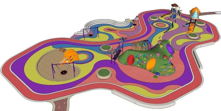 幼儿园幼儿su模型资料下载-儿童主题景观专辑--海洋主题乐园+幼儿园+儿童游乐场--精细SU模型