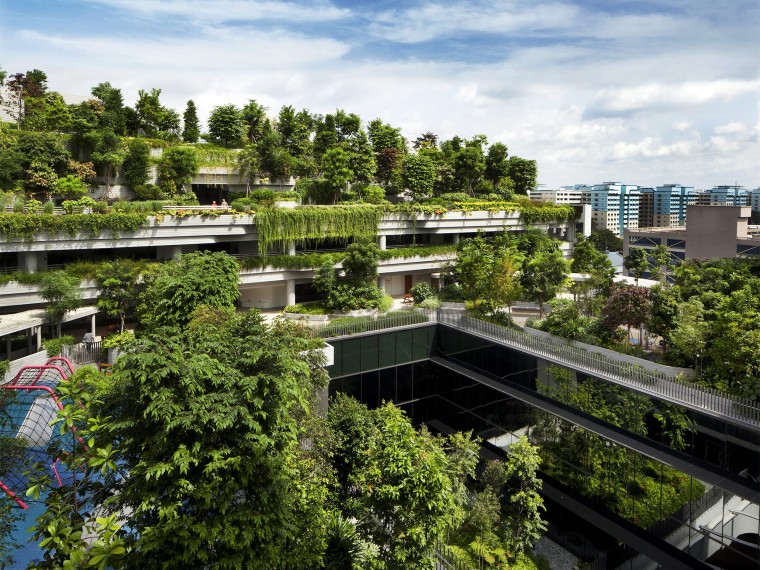 复式顶楼露台装修资料下载-新加坡露台屋顶公园