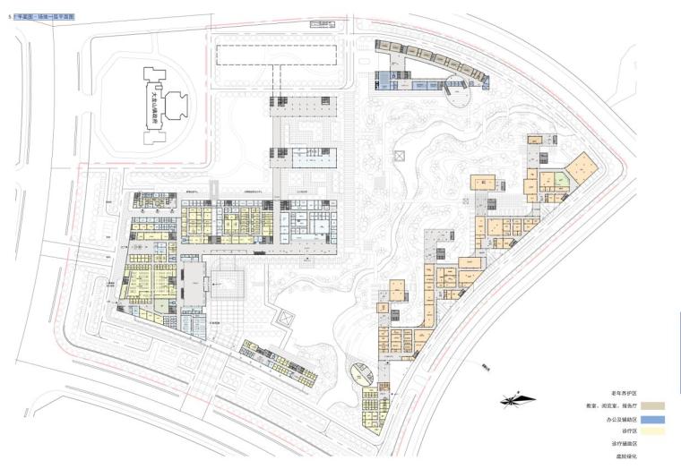 [安徽]安庆市宜秀区第一人民医院深圳总院建筑文本（PDF+72页）-平面图 - 场地一层平面图