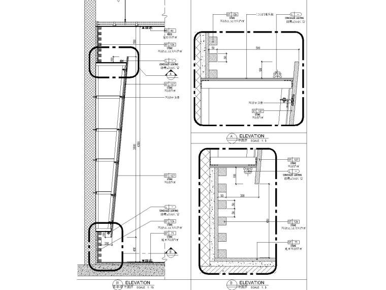 [广东]惠州CCD--富力万丽酒店公共区域CAD施工图（附效果图）-1F入口大堂大样1