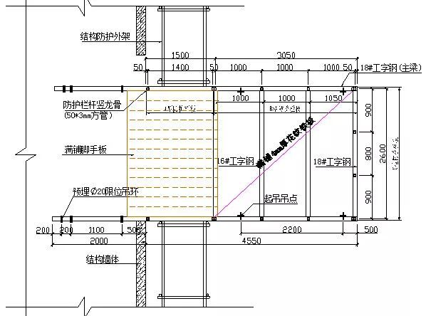 悬挑式卸料平台制作施工技术交底（附详细做法示意图）_1