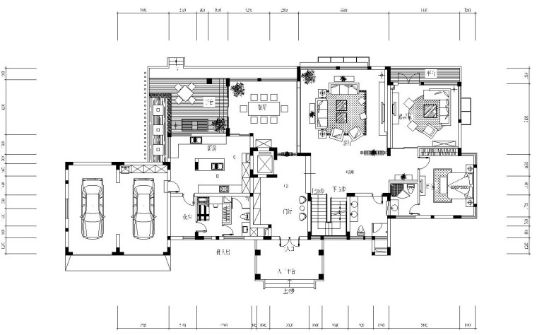 沈阳130平米装修效果图资料下载-1200㎡大型豪宅内部装修全套施工图设计（附高清效果图）