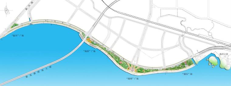 [大连]大连开发区滨海路景观设计概念性规划（PPT+52页）-平面图