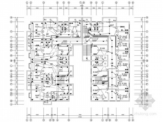 建筑水电平面图资料下载-商住建筑楼水电图纸