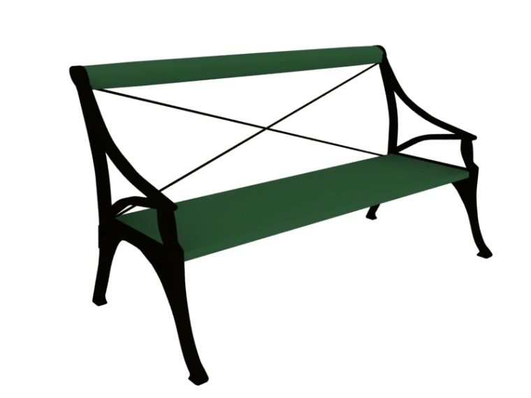 公园桌椅3d模型资料下载-公园长椅3D模型下载