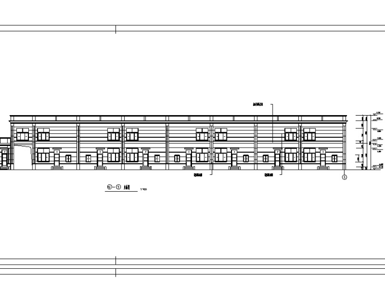 欧式商业建筑设计资料下载-欧式双层临街商铺建筑设计初设图CAD