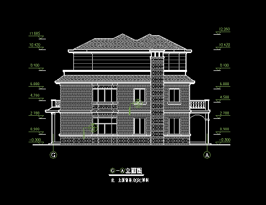 单体别墅建筑图