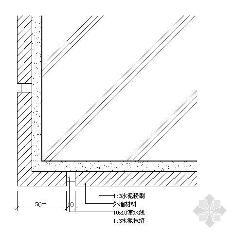 滴水线技术交底资料下载-滴水线大样