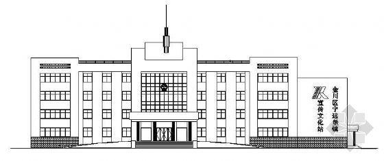 镇政府办公楼模型资料下载-某镇政府综合办公楼建筑方案图