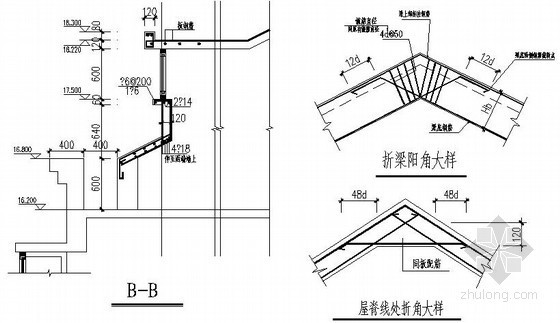 底框结构商住楼结构施工图（六层 筏型基础 坡屋面）- 